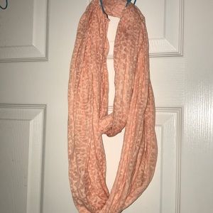 Peach cheetah scarf